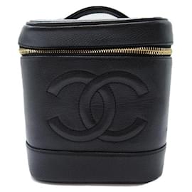 Chanel-CC Caviar Vanity Case-Black
