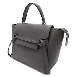 Céline-Leather Micro Belt Bag-Grey