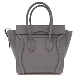 Céline-Gepäcktasche aus Leder-Grau