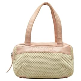 Chanel-LAX Crochet Bowler Bag-Brown