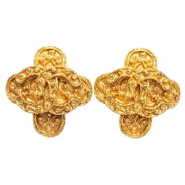 Chanel-Orecchini a clip con croce CC-D'oro