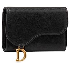 Dior-Leather Saddle 4 key holder-Black