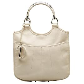 Dior-Leather Handbag-White