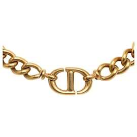 Dior-Colar com corrente com logotipo de CD-Dourado