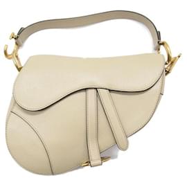 Dior-Medium Leather Saddle Bag-Brown