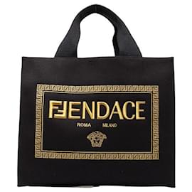 Fendi-Bolso shopper Fendace Sunshine-Negro