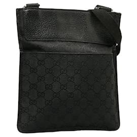 Gucci-GG Canvas Messenger Bag-Black