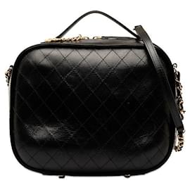 Chanel-Crumpled calf leather Vanity Case-Black