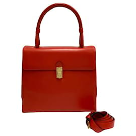 Loewe-Lederhandtasche-Rot