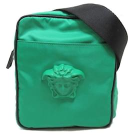 Versace-Medusa Nylon Crossbody Bag-Green