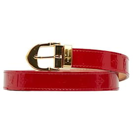 Louis Vuitton-Gürtel mit Monogramm-Vernis-Muster-Rot