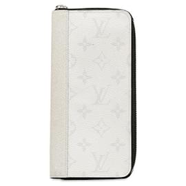 Louis Vuitton-Monogramm Antarktis Zippy Vertikale Brieftasche-Weiß