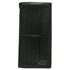 Prada-Bifold Geldbörse aus Leder-Schwarz