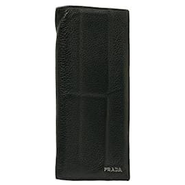 Prada-Leather Bifold Wallet-Black