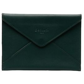 Berluti Embreagem Envelope de Couro Verde