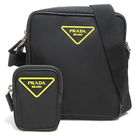 Prada-Nylon Messenger Bag-Black