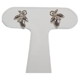 Tiffany & Co-Boucles d'oreilles feuille d'olivier Paloma Picasso en argent-Argenté