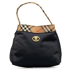 Burberry-Nova Check Mini Handbag-Black