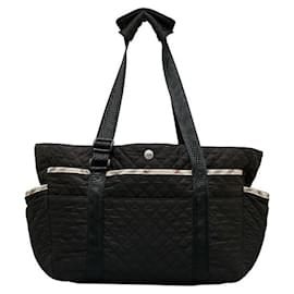 Burberry-Quilted Nylon Diaper Bag-Black