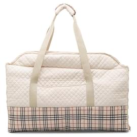 Burberry-Nova Check Carry Baby Mat Bag-White