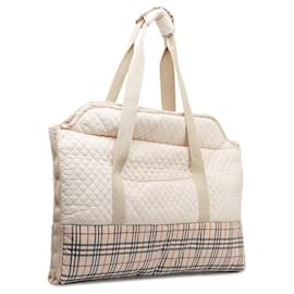 Burberry-Nova Check Carry Baby Mat Bag-White