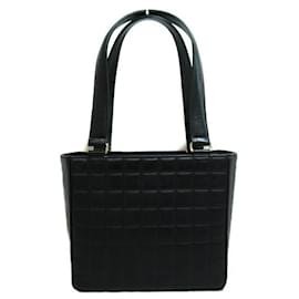 Chanel-Choco Bar Leather Tote Bag-Black