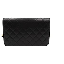 Chanel-CC Quilted Leather Full Flap Bag-Black