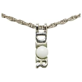 Dior-Halskette mit Logo-Anhänger-Silber