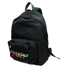 Givenchy-Nylon Logo Backpack-Black