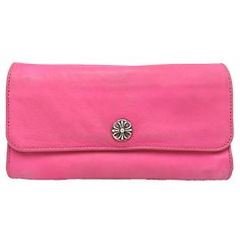 Chrome Hearts Cartera continental de piel Rosa