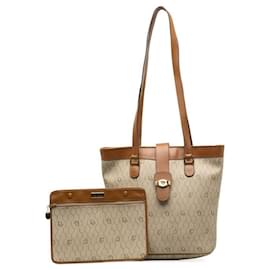 Dior-Honeycomb Shoulder Bag-Brown