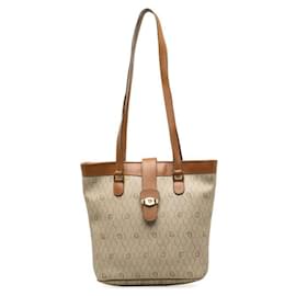 Dior-Honeycomb Shoulder Bag-Brown
