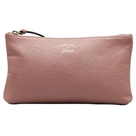 Gucci-Leather Clutch Bag-Pink