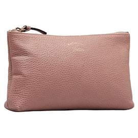 Gucci-Leather Clutch Bag-Pink