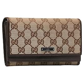 Gucci-GG Canvas Continental Wallet-Brown
