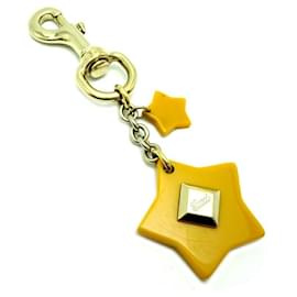 Gucci-Star Charm Keychain-Yellow