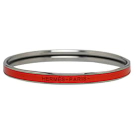 Hermès-Bracelet Uni Extra Étroit En Émail-Orange