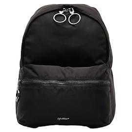 Off White Industrial Strap Nylon Backpack Black
