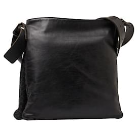 Bottega Veneta-Leather Crossbody Bag-Black