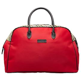 Burberry-Nylon Travel Bag-Red