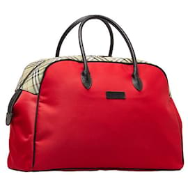 Burberry-Nylon Travel Bag-Red