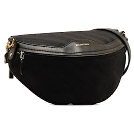 Balenciaga-Canvas Souvenir S Belt Bag-Black