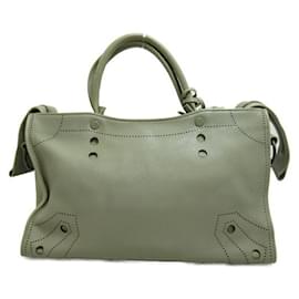 Balenciaga-Leather Blackout City Bag-Brown