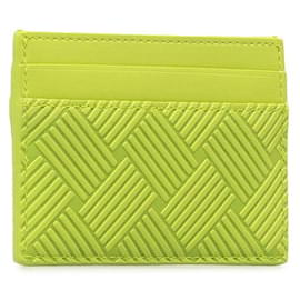 Bottega Veneta-Intrecciato Embossed Leather Card Case-Green