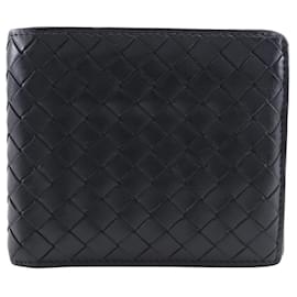 Bottega Veneta-Intrecciato Leather Bifold Wallet-Black