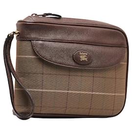 Burberry-Nova Check Clutch Bag-Bronze