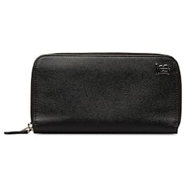 Burberry-Leather zip around wallet-Black