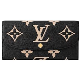 Louis Vuitton-Cartera LV Emilie en relieve.-Negro