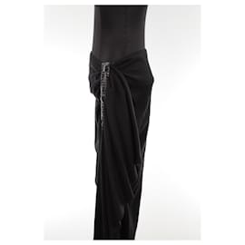 Dior-Wool Long Skirt-Black