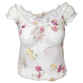 Roberto Cavalli - Haut fleuri transparent Multicolore